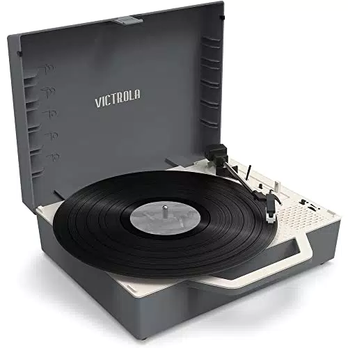 Victrola Re-Spin Tourne-Disque Valise Durable avec Diffusion des vinyles sur Haut-parleurs par Bluetooth