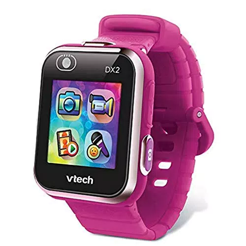 VTech - KidiZoom SmartWatch DX2 Rose Framboise, Montre Digitale Enfant