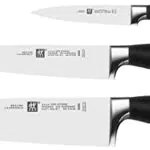 ZWILLING Set de 3 couteaux, Acier Inoxydable, Manche Noir