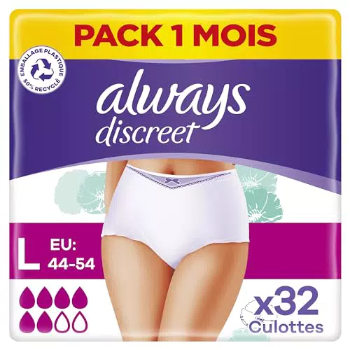 Always Discreet, Serviettes Fuites Urinaires, Long plus