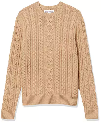 Amazon Essentials Pull Ras-du-Cou Torsadé, Type Côtes Anglaises