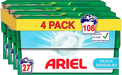 Ariel All-in-1 Pods Lessive Capsules, 108 Lavages, lot de 4
