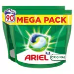 Ariel All-in-1 Pods Liquide Capsules, 90 Lavages, Original