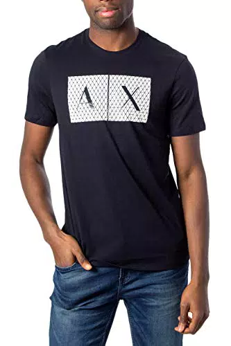 Armani Exchange 8nztck T-Shirt, Bleu, Large Homme