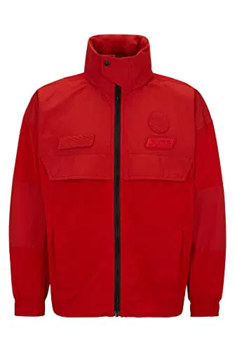 BOSS Hommes Ostoner Veste zippée Oversized Fit avec détails inspirés des courses automobiles