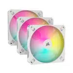 Corsair iCUE AR120 RGB Digital 120mm Compatible ARGB Ventilateurs - Pack de Trois - Blanc