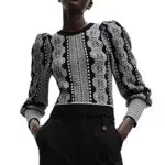 Desigual Jers_Kafka 2000 Black Pull Sweater, Noir, M Femme