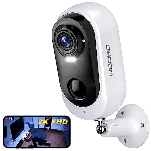 DIHOOM 3MP Camera Surveillance WiFi Exterieure sans Fil Batterie