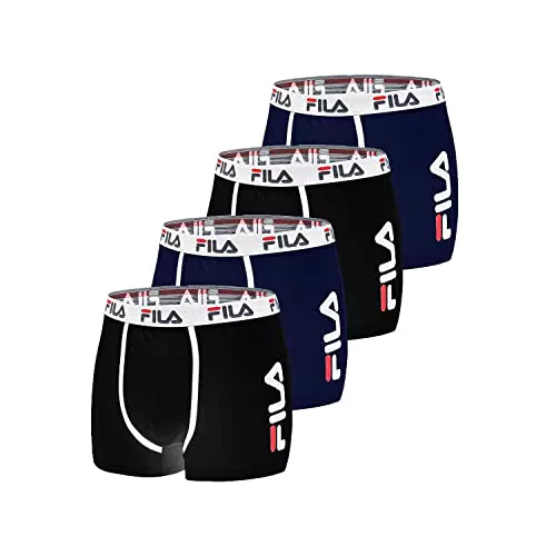 Fila Boxer Homme Coton, Calecon Homme, Maille Aérée