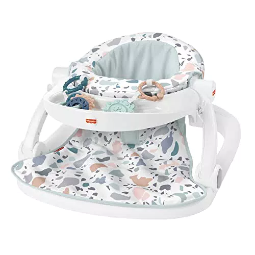 Fisher-Price Siège de jeu avec plateau et 2 jouets pour maintien de bébé en position assise