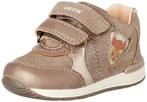 Geox Bébé Fille B Rishon Girl B Premiers Pas, Smoke Grey/Platinum