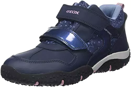 Geox Fille J Baltic B Girl Abx Chaussures, Navy/Pink