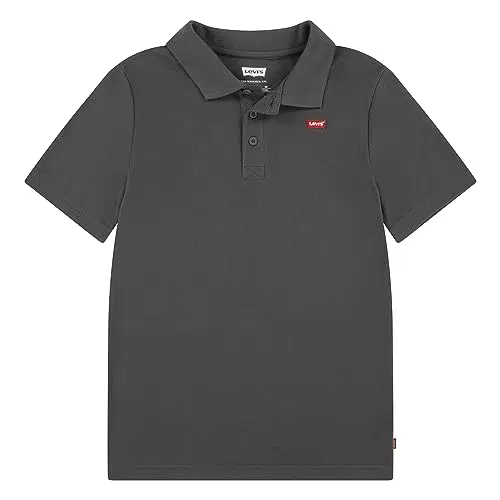 Levi's Lvb Back Neck Tape Polo Garçon, Gris, 10 Ans