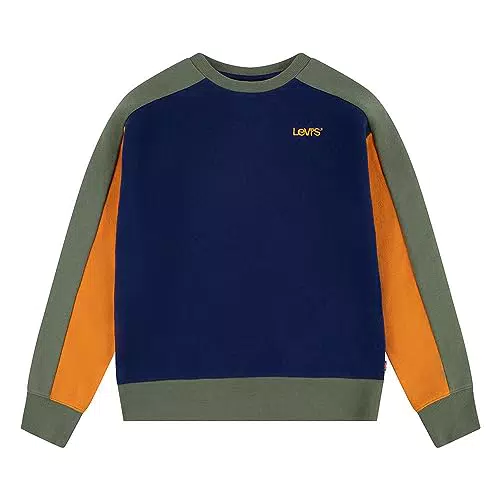 Levi's Lvb Logo Colorblock Crew Garçon, Caverne Océanique