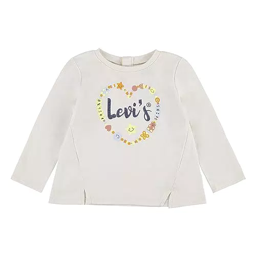 Levi's Lvg Friendly Notched Front Tee Bébé Fille, Blanc Antique