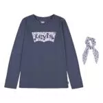 Levi's Lvg Ls Floral Tee With Scrunch Fille, Couronne Bleue