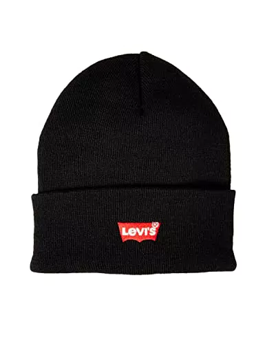 Levi's Red Batwing Embroidered Slouchy Beanie Bonnet Homme