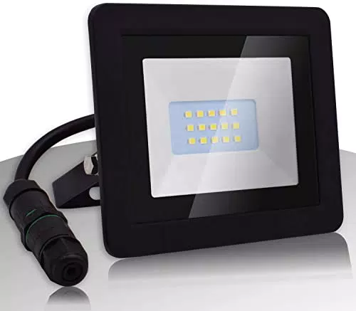 Lumare Projecteur LED 10W, Projecteur extra plat IP65