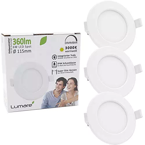 Lumare, Spot LED encastrable à intensité variable 6W