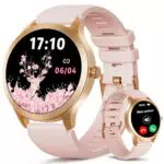 Montre Connectée Femme avec Appel Bluetooth, Smartwatch 100 Modes Sport Moniteur de Fréquence Cardiaque SpO2 Sommeil Montre Connectee Podometre Calories Etanche IP68 Cadeau Montre pour Android iPhone