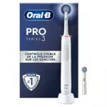 Oral-B Pro 3 3000, Brosse à dents électrique, 2 Brossettes