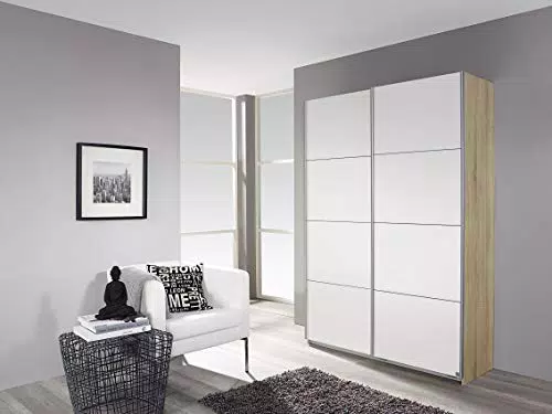 Rauch Möbel Minosa, Armoire à Chaussures avec Portes Coulissantes en Chêne Sonoma 2 Portes