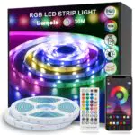Ruban LED 30m, RGB Bande LED Bluetooth Smart App Contrôle