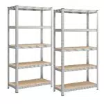 SONGMICS Lot de 2, Étagère de Rangement à 5 Niveaux