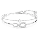 Swarovski Bracelet-Jonc Infinity Femme, Cristaux Blancs Brillants