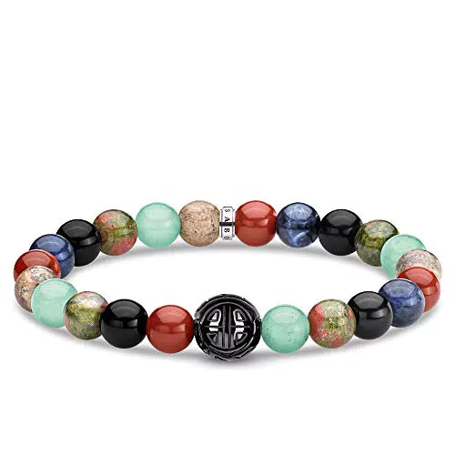 Thomas Sabo Unisexe argent fin obsidienne bracelet - A1943-353-7-L16