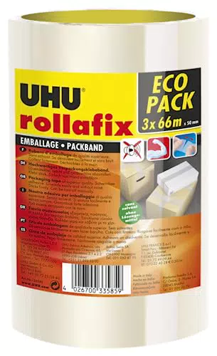 UHU Rollafix - Rubans adhésif d'emballage transparent