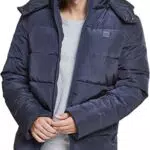 Urban Classics Homme Doudoune à Capuche Amovible Rembourrée pour Homme