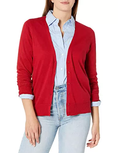 Cardigan Amazon Essentials à col en V pour Femme