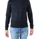 Armani Exchange 8nzm87 Sweat-Shirt, Bleu, Small Homme