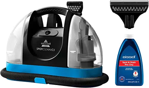 Nettoyeur Portable BISSELL SpotClean C3 pour Tapis et Tissus - Efficace sur Moquettes, Escaliers et Sièges de Voitures