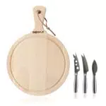Boska Set à Fromage Ronde Amigo/Plateau et couteaux de fromage/Préparer et présenter/Pour tous les types de fromage/Brun / ⌀ 23 cm
