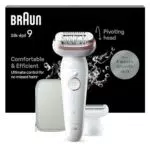 Épilateur Braun Silk-épil 9 avec Tête Pivotante - Épilation Facile et Douce - Étanche - Pour Femmes