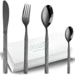 Ensemble de Couverts en Acier Inoxydable SANLI - Service de Table 6 Personnes