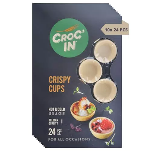 Croc'in - Coupelles Comestibles à Garnir Tomate - Fond de Tarte pour Pâtisserie ou Apéritif - Confection Artisanale & Vegan