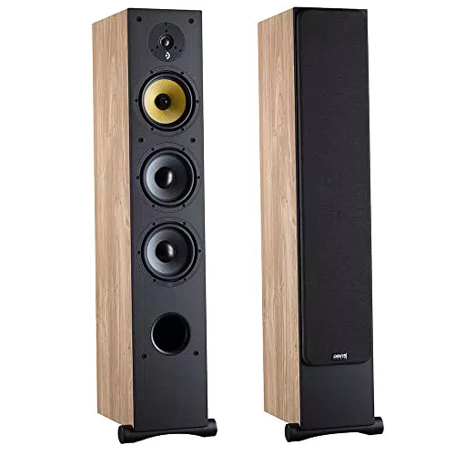 DAVIS ACOUSTICS Ariane 7 Chêne Clair - Colonne 3 Voies/4 Haut-parleurs - Enceinte Vendue à l'unité