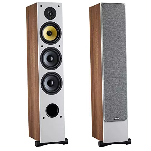 DAVIS ACOUSTICS Ariane 7 Noyer - Colonne 3 Voies/4 Haut-parleurs - Enceinte Vendue à l'unité