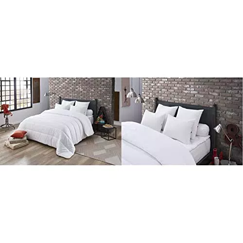 Dodo Couette Niagara Anti-ACARIENS TEMPÉRÉE & Oreiller MAXICONFORT Thermolite Ultra - Moelleux - 60 x 60 cm
