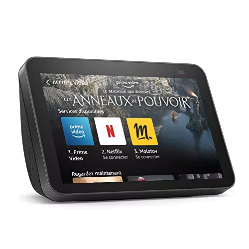 Echo Show 8 (2e génération) avec Alexa et caméra HD 13 Mpx