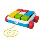 Fisher-Price Mon wagon cubes à tirer, jouet bébé pour encourager l'enfant à marcher
