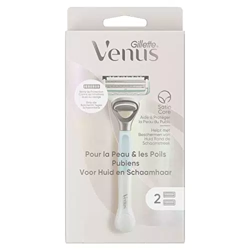 Gillette Venus Pour La Peau Et Les Poils Pubiens, Rasoir Pour Femme - 2 Lames