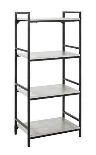 Haku Möbel Étagère, Mdf, Aspect Béton Noir, L 60 X P 40 X H 140 cm