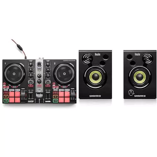 Hercules DJControl Inpulse 200 MK2 Contrôleur DJ idéal pour apprendre à mixer - Logiciels et tutoriels inclus