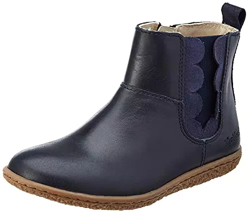 Kickers Fille Vetudi Plat Oxford, Marine Metallise