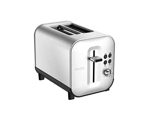 Grille-pain Krups Excellence KH682D10 à 2 fentes larges en inox brossé, 8 réglages température