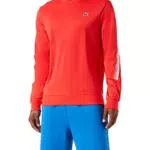 Sweatshirt Lacoste Sport Classic Fit Homme - Rouge et Blanc